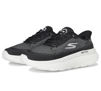 Skechers Go Walk MAX Cushioning Hyper Burst Nikita, Zapatillas Mujer, Black Textile/White Trim, 40 EU