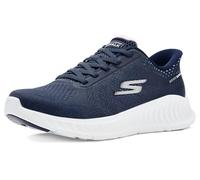 Skechers Go Walk Now KhloeSneaker - Tenis para Mujer, Tela Azul Marino, Ribete Blanco, 36.5 EU