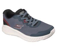 Skechers GO Walk Now VILIGENT - Tenis para Hombre, Tela Pizarra/Ribete, Talla 46