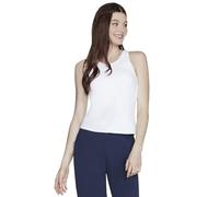 Skechers Gowalk Shelf Bra Tank Chaleco, Jardín Blanco/Opulento, L