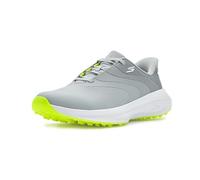 Skechers GO - Zapatos de Golf para Hombre, sintéticos, con Cordones Superiores, sin Pinchos, Gris/Blanco/Lima, 10.5 UK