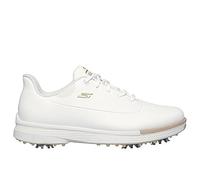 Skechers Golf Women's Jasmine Waterproof Golf Shoe Sneaker, White/Gold Spikeless, 7.5