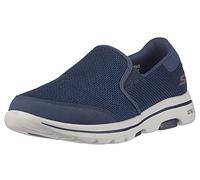 Skechers Gowalk 5-Elastic Stretch Athletic Slip-on Casual Loafer Walking Shoe, Zapatillas Hombre, Blue Navy Textile Synthetic White Trim Nvy, 45.5 EU X-Ancho
