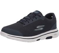 Skechers Gowalk 5 Qualify-Athletic Mesh Lace Up Performance Walking Shoe, Zapatillas Hombre, Tela Azul Marino sintético Ribete Azul, 45 EU X-Ancho