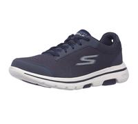 Skechers GoWalk 5 Qualify-Athletic - Zapatillas deportivas de malla con cordones para hombre, color azul marino, talla 8, talla extra ancha