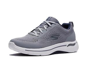 Skechers Gowalk Arch Fit-Athletic-Zapatos Deportivos para Caminar con Espuma refrigerada por Aire, Zapatillas Hombre, Gris/Azul Marino, 45 EU