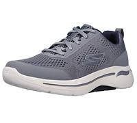 Skechers Gowalk Arch Fit - Zapatillas Idyllic para Hombre, Gris/Azul Marino, 10.5 X-Wide