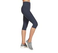 Skechers Gowalk High Waisted Capri, Pantalones Deportivos Mujer Mujer, Navy, Medium