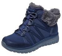Skechers Graceful Cozy Strolls, Botas Cortas al Tobillo Mujer, Navy Nylon/Webbing/Faux Fur, 39 EU