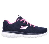Skechers Graceful - Get Connected en Navy/Rosa Caliente, talla 35.5, Vegan