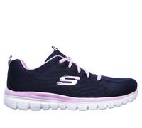 Skechers Graceful - Get Connected en Navy/Rosa, talla 41, Vegan