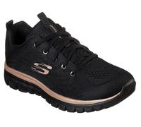 Skechers Graceful - Get Connected en Negro/Oro Rosa, talla 37.5, Vegan