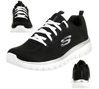 Skechers GRACEFUL GET CONNECTED Mujer Fitness Para Peso Ligero Negro Blanco Bkw
