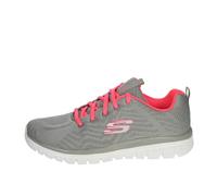 Skechers Graceful Get Connected, Zapatillas Mujer, Gray Mesh Coral Trim, 39 EU