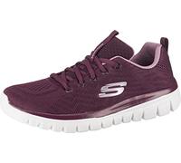 Skechers Graceful Get Connected Regular, Zapatillas Mujer, Wine Mesh Lavender Trim, 35 EU