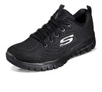 Skechers Graceful-Get Connected 12615W-BBK, Womens Sneakers,Sports Shoes, Black, 37 EU