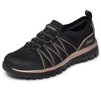 Skechers Graceful Purecrush - Tenis para Mujer, Tejido Negro y Oro Rosa, 39 EU