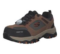Skechers GREETAH, Zapatillas para Hombre, Brown Suede Leather W/ Textile, 47.5 EU