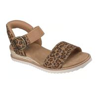 Skechers Hands Free Slip-ins® BOBS® Desert Kiss - Safari Stepper - Sandalias para mujer, veganas, espuma viscoelástica, estampado de leopardo, zapatos cómodos de verano, altura del tacón de 1,25