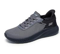 Skechers Hands Free Slip-ins Bobs Squad Chaos-Balanced Edge, Zapatillas Hombre, Gris-Oscuro, 45 EU