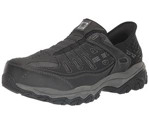 Skechers Hands Free Slip-ins Cankton-Faison St, Zapato Industrial Hombre, Negro, 41 EU Ancho