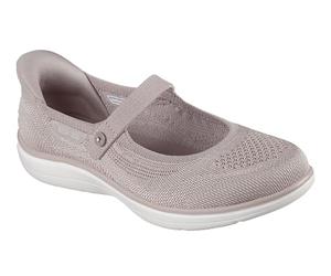 Skechers Hands Free Slip-ins On-The-go Flex Radiant-Estel, Zapatos Planos Mary Jane Mujer, Topo, 35 EU