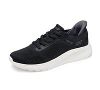 Skechers Hands Free Slip-ins Squad Chaos-Solid Step, Zapatillas Hombre, Negro/Blanco, 41 EU