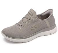 Skechers Hands Free Slip-ins Summits Classy Night, Zapatillas Mujer, Taupe Mesh/Gold Trim, 38 EU