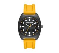 Skechers Hanover - Reloj de silicona amarilla con tres manecillas para hombre, Amarillo