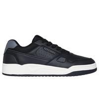 Skechers Koopa Harry Kane Court, Zapatillas Hombre, Black Leather, Suede/Mesh/Gray Trim, 45 EU