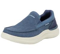 Skechers Hasting Fielden- Zapatos sin Cordones para Hombre, Azul Marino (Navy Canvas), 45 EU
