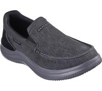 Skechers Hasting Fielden- Zapatos sin Cordones para Hombre, Lona Negra., 45.5 EU