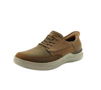 Skechers Manos Libres Slip-ins Hasting, Zapatillas Hombre, Piel sintética marrón Oscuro, 40 EU