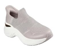 Skechers Hazel - Zapatos Sugarland manos libres para mujer, Gris Topo/Dorado (Taupe/Gold), 7