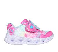Skechers Heart Lights - Lovin Reflection en Rosa/Turquesa, talla 26