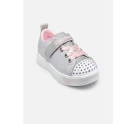 Skechers Twinkle Toes: Heart Steps - Shimmer Sweetie en Gris/Rosa, talla 22
