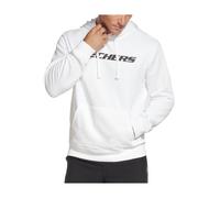 Skechers Heritage Sudadera con Capucha Hombre MHD12WHT WHT Blanco Algodón Mezcla