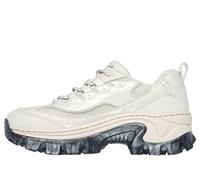 Skechers Hi-ryze Doja'lite Shine, Zapatillas Mujer, Cuero Blanco Roto con Ribete de Malla Durabuck, 37 EU