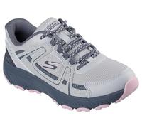 Skechers Hillcrest 2.0 SABBADAY Falls - Tenis para Mujer, Color Gris y Rosa, Talla 4.5