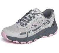 Skechers Hillcrest 2.0 SABBADAY Falls - Tenis para Mujer, Color Gris y Rosa, Talla 4.5