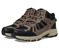 Skechers Hillcrest Cross Shift, Zapatillas Hombre, Natural Synthetic/Textile/Black Trim, 47.5 EU