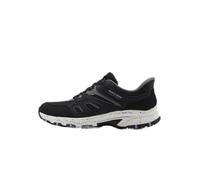Skechers Hillcrest Kamalino - Zapatos de Senderismo para Mujer, Tela sintética Negra y Ribete Morado, 41 EU