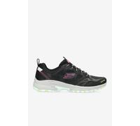 Skechers HILLCREST PURE ESCAPADE, Zapatillas de Deporte para Mujer, Black Leather / Mesh / Multi Trim, 39 EU