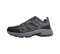 Skechers Hillcrest Pure Escape, Trekking de Corte bajo Hombre, Black Synthetic Textile Charcoal Trim, 43 EU