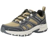 Skechers Hillcrest Pure Escape, Trekking de Corte bajo Hombre, Tela sintética Color carbón, Ribete Verde Oliva, 41.5 EU