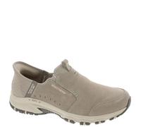 Skechers, Hillcrest Sunapee Mujer, Taupe Suede Lycra Light Pink Trim, 43 EU