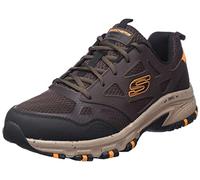 Skechers Hillcrest, Zapatillas Hombre, Brown Leather/Mesh/Synthetic/Trim, 45 EU