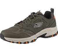 Skechers Hillcrest, Zapatillas Hombre, Olive Leather/Mesh/Synthetic/Black Trim, 41 EU