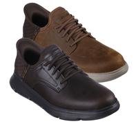 Skechers Hombre 2025 Garza Gervin Liso Punta Bungee Slip-Ins Zapatillas de Piel