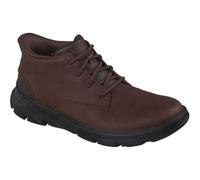 Skechers Hombre Arch FIT Garza Ridley Botas, Red Brown Leather/Synthetic, 46 EU